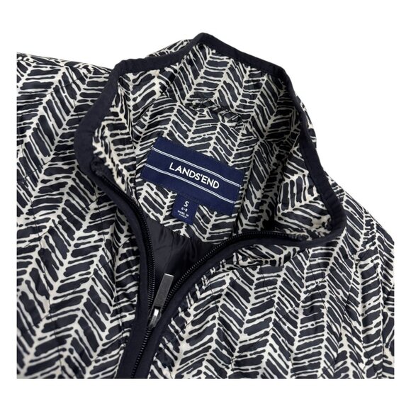 LANDS END Light Designer Winter Fall Puffer Jacket Womens Small - Picture 2 of 7